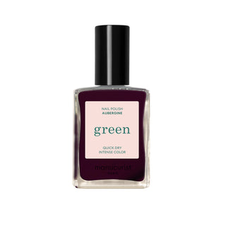 Green Natural Nail Polish Aubergine 15ml