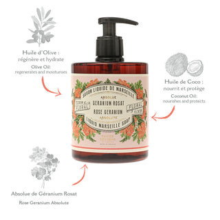 Absolute Liquid Marseille Soap Rose Geranium 500ml