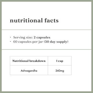 Organic Ashwagandha 60 capsules