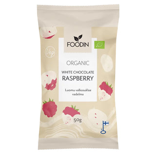 Organic Raw White Chocolate Raspberry 50g