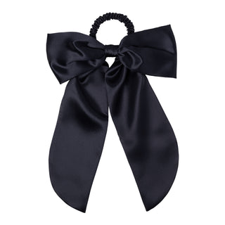 Pure Silk Hair Bow - Black 1 Unit