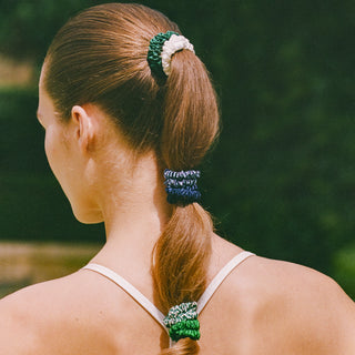 Pure Silk Skinny Scrunchies Comp Pouch Hair On Point