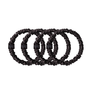 Pure Silk Back To Basics Skinny Scrunchies - Black 1 Unit