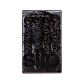 Pure Silk Back To Basics Skinny Scrunchies - Black 1 Unit