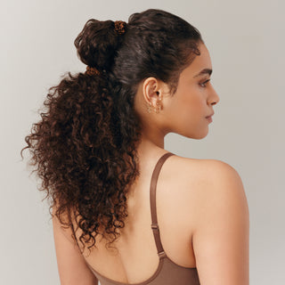 Pure Silk Back To Basics Skinny Scrunchies - Dark Brown 1 Unit