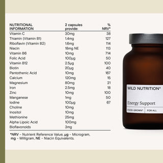 Food-Grown® Energy Support 60 Capsules