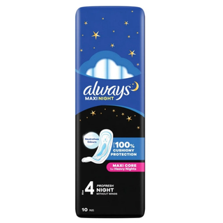 Maxi Profresh Night Sanitary Towels Without Wings 10 units