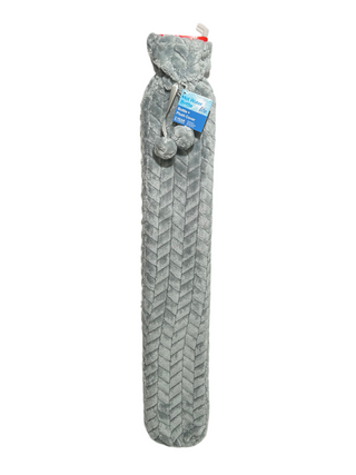 Life Hot Water Bottle + Furry Cover Long Grey