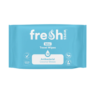 Mini Travel Wipes Coconut 10 Item