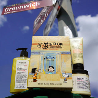 Peanuts x C.O. Bigelow Lemon Bath Body Care Apothecary Box