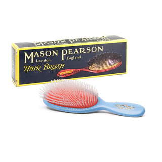 Pocket Nylon Bristle Blue Hairbrush