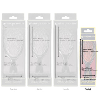 Pocket Nylon Bristle Blue Hairbrush