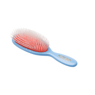 Pocket Nylon Bristle Blue Hairbrush