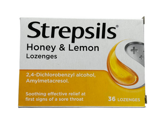 Strepsils Honey & Lemon Lozenges for Sore Throat 36 lozenges