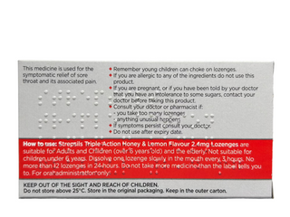 Honey & Lemon Triple Action 24 lozenges