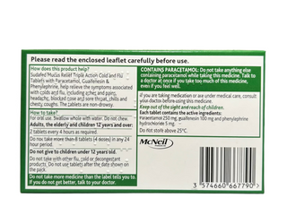 Mucus Relief Triple Action Cold & Flu 16 tablets