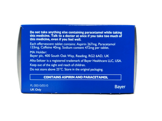 XS Aspirin Paracetamol Caffeine 20 Effervescent Tablets
