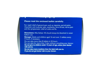 XS Aspirin Paracetamol Caffeine 20 Effervescent Tablets