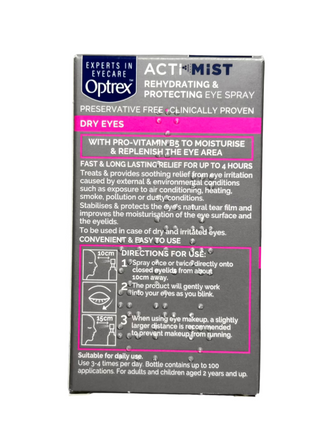 Actimist Rehydrating and Protecting Spray for Dry Eyes 10ml