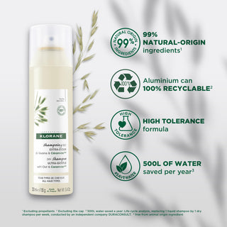 Ultra-Gentle Dry Shampoo - All Hair Types - with Oat & Ceramide 250ml