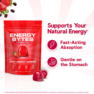 Energy Bytes 60 Strawberry Burst Gummies