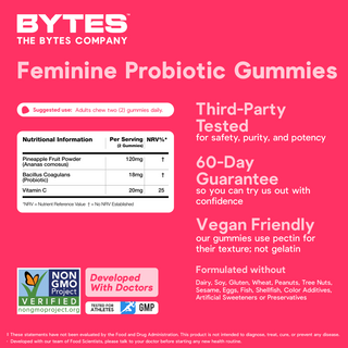 Flora Bytes 60 Pineapple-Coconut Gummies