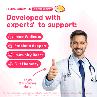 Flora Bytes 60 Pineapple-Coconut Gummies