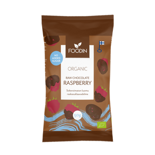 Organic Raw Chocolate No Added Sugar Raspberry 50g
