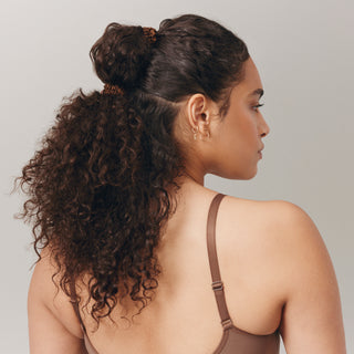Pure Silk Back To Basics Skinny Scrunchies - Dark Brown 1 Unit