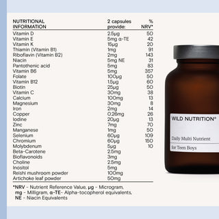 Food-Grown® Daily Multi Nutrient for Teen Boys 60 Capsules