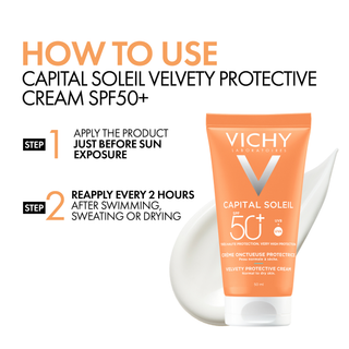 Capital Soleil Velvet Finish UVA + UVB Facial Sun Protection SPF50+ 50ml