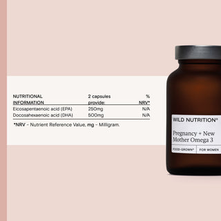Food-Grown® Pregnancy + New Mother Omega 3 60 Capsules