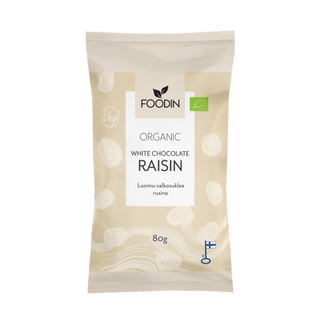 Organic Raw White Chocolate Raisins 80g