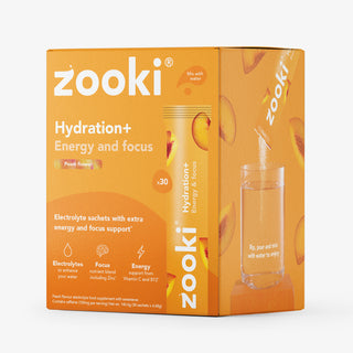 Hydrate+ Energy & Focus, Peach Flavour 30 Sachet