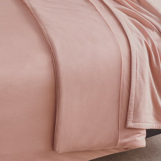 Merino Jersey Duvet Cover - Coral Peony - King