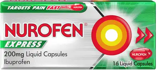 Express 200mg Ibuprofen Liquid 16 Capsules