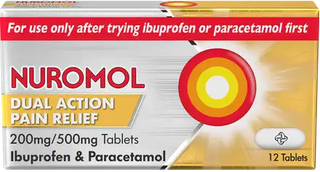 Dual Action Pain Relief Ibuprofen & Paracetamol 200mg/500mg 16 tablets