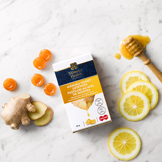 Manuka Honey With Ginger & Lemon Lozenges 65g