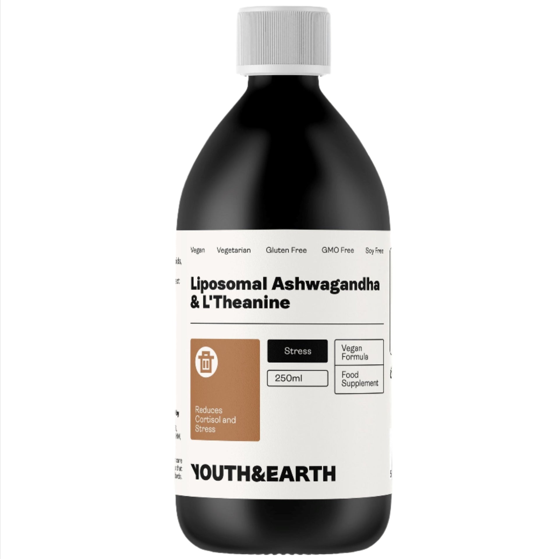 l carnitine and ashwagandha together Youth & Earth Liposomal Ashwagandha 200mg & L'theanine 200mg – Coffee &  Vanilla Flavour 250ml