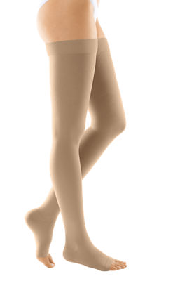 Duomed CCL 1 Thigh Length Topband Open Toe Sand Medium