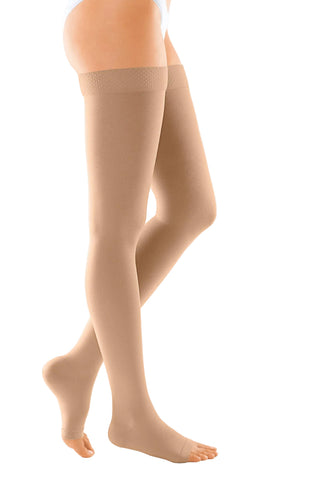 Duomed CCL 2 Thigh Length Topband Open Toe Sand Small