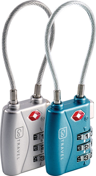 GO TRAVEL TSA Combi Cable Padlocks 2 units