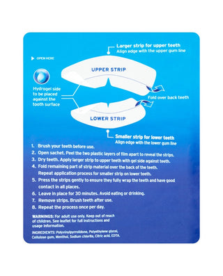 Intense White Teeth Whitening Strips 7 sachets
