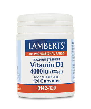 LAMBERTS Vitamin D3 4000 I.U. (100µg) 120 capsules