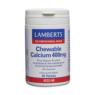 LAMBERTS Chewable Calcium 400mg 60 tablets