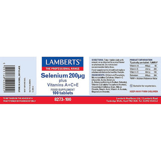 Selenium 200µg + A + C + E 100 tablets