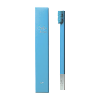 Slim Peaceful Sky Silver Soft Toothbrush