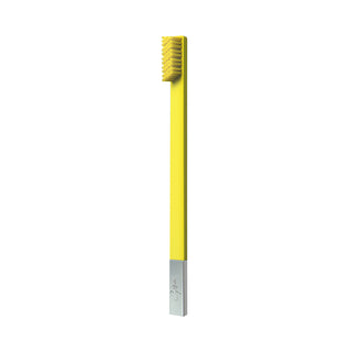 Slim Sunflower Yellow Silver Soft Toothbrush