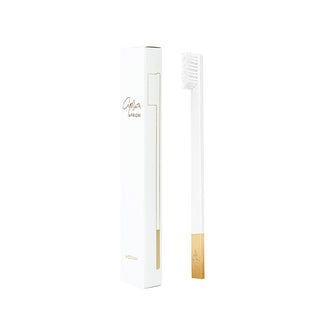 Slim White Gold Medium Toothbrush