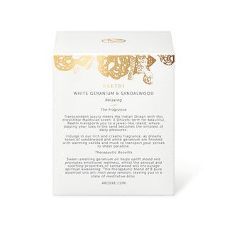 Reethi Candle (White Geranium & Sandalwood)